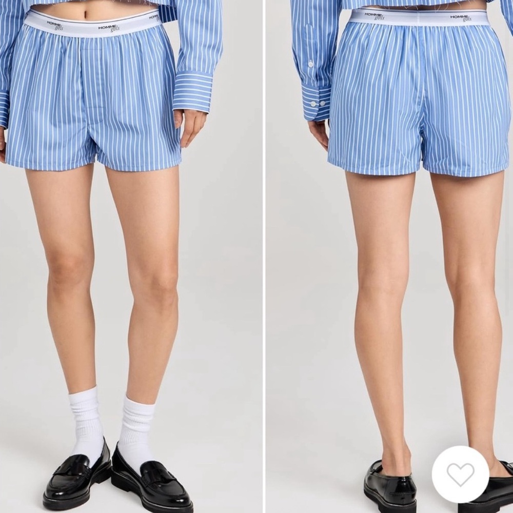 Hommegirls blue striped boxer shorts